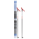 Комплект лыжный: пластиковые лыжи 180 см без насечек, стеклопластиковые палки 140 см, крепления SNS, цвета МИКС - Фото 16