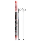 Комплект лыжный: пластиковые лыжи 195 см с насечкой, стеклопластиковые палки 155 см, крепления NNN, цвета МИКС - Фото 17