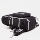 Рюкзак туристический, 70 л, отдел на шнурке, наружный карман, 2 боковые сетки, цвет чёрный/серый - фото 6401794