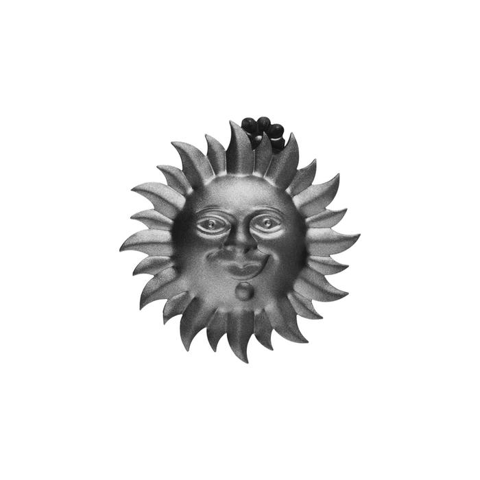 Клипса для штор на защёлке «Солнце», цвет серебряный