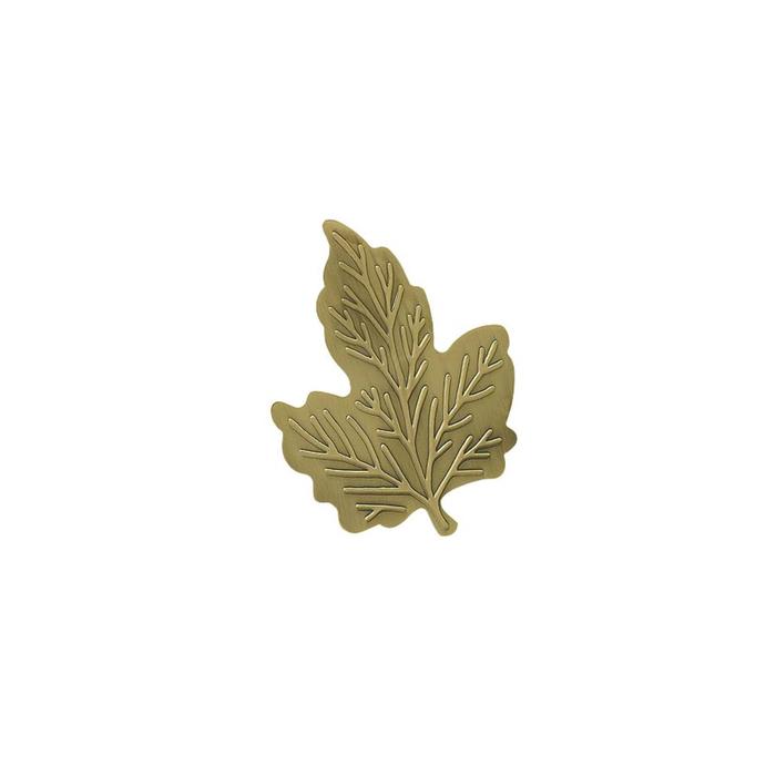 Клипса для штор на защёлке «Кленовый лист», цвет золото антик