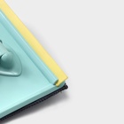 Щётка для окон Доляна, стальная телескопическая ручка 59(105) см, водосгон силикон 16 см, насадка микрофибра 12×16 см - Фото 5