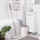 Швабра с отжимом и ведро: швабра плоская 80-132 см, ведро с отсеками для полоскания и отжима 25×25х×37 см, 2 насадки из микрофибры 32×12 см - Фото 12