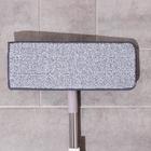 Швабра с отжимом и ведро: швабра плоская 80-132 см, ведро с отсеками для полоскания и отжима 25×25х×37 см, 2 насадки из микрофибры 32×12 см - Фото 7