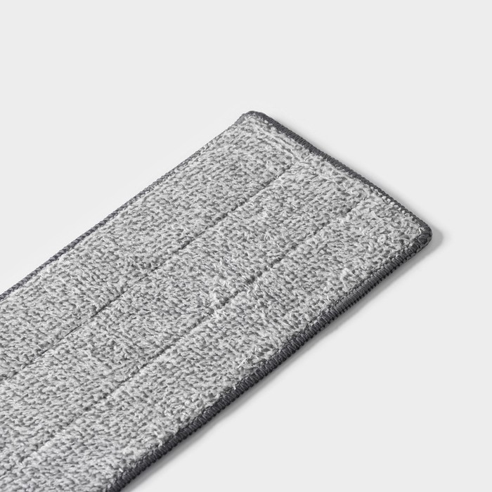 Насадка для швабры на липучке из микрофибры Доляна, комплектующие к набору, 32×12 см, 1 карман - Фото 1