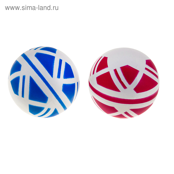 Мяч диаметр 125 мм лакированный в мешке, цвета МИКС - Фото 1