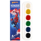 Акварель медовая «Человек-паук», 6 цветов, в картонной коробке, без кисти - Фото 2
