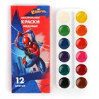 Акварель медовая «Человек-паук», 12 цветов, в картонной коробке, без кисти - фото 6401977