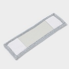 Насадка для плоской швабры, 41×12 см, микрофибра, серая - Фото 4