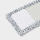 Насадка для плоской швабры, 41×12 см, микрофибра, серая - Фото 5