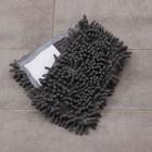 Насадка для плоской швабры арт. 5386764, 41×12 см, микрофибра букля, 76 гр, цвет серый - Фото 4