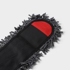 Насадка для плоской швабры Доляна, микрофибра, 62×13 см, цвет серый - Фото 3