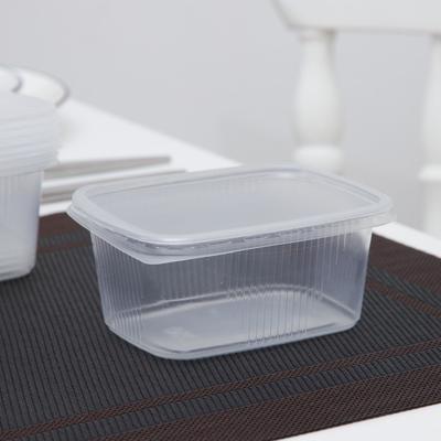 Контейнеры одноразовые с крышкой, набор 5 шт., пластик, 10.8×8.2 см, прозрачные
