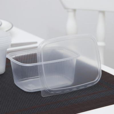 Контейнеры одноразовые с крышкой, набор 5 шт., пластик, 10.8×8.2 см, прозрачные