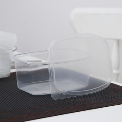 Контейнеры одноразовые, пластик, набор 5 шт., 500 мл, 13.8×10.2 см, с крышкой, прозрачный