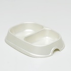 Миска 2×200 мл, белая перламутровая - Фото 3