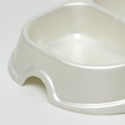 Миска 2×200 мл, белая перламутровая - Фото 5