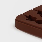 Форма для леденцов Доляна «Дино», силикон, 14×11×1,5 см, 8 ячеек, с палочками, цвет коричневый - Фото 5