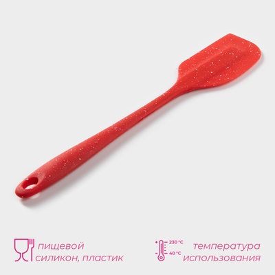 Лопатка кухонная Доляна «Гранат», 27×5 см, красная