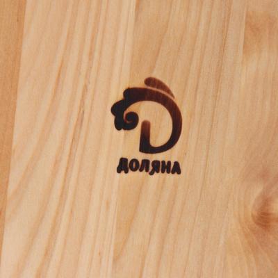 Доска для подачи шотов Доляна, 25×20×1.8 см, на 6 рюмок, d=5 см, с пропиткой, дерево берёза