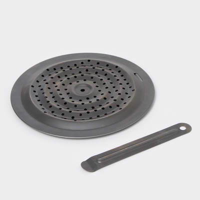 Рассекатель огня со съёмной ручкой, d=19 см