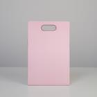 Переноска для цветов «Love», розовая, 24 × 12,5 × 37 см - фото 24616185