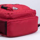 Рюкзак туристический, 15 л, 2 отдела на молниях, 2 наружных кармана, 2 боковые сетки, цвет красный - Фото 3