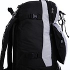 Рюкзак туристический, 65 л, отдел на молнии, 3 наружных кармана, цвет чёрный/зелёный/серый - фото 7543037
