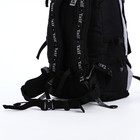 Рюкзак туристический, 65 л, отдел на молнии, 3 наружных кармана, цвет чёрный/зелёный/серый - фото 7543038
