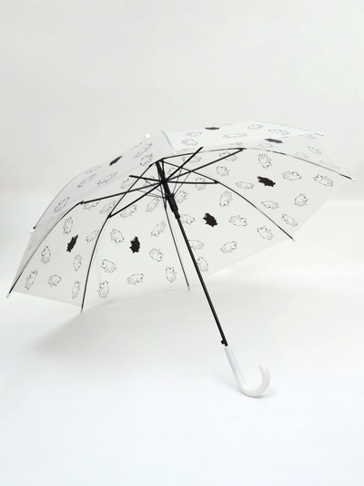 Зонт - трость полуавтоматический, Funny kitten, 8 спиц, R=47/55 см, D = 94 см, МИКС