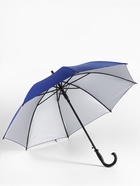 Зонт - трость полуавтоматический, «Однотонный», 8 спиц, R=52/60 см, d=104 см, синий - Фото 3