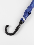 Зонт - трость полуавтоматический, «Однотонный», 8 спиц, R=52/60 см, d=104 см, синий - Фото 4