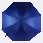 Зонт - трость полуавтоматический, «Однотонный», 8 спиц, R = 52/60 см, D = 120 см, цвет синий - Фото 5