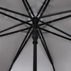 Зонт - трость полуавтоматический «Однотонный», 8 спиц, R = 58 см, цвет чёрный - Фото 6