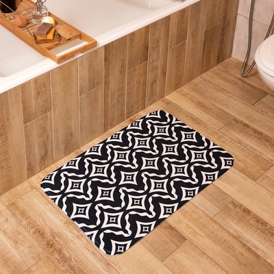 Коврик для ванной «Этель. Узор», 80×50 см, велюр