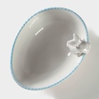 Миска Доляна «Зайка», 350 мл, 18×14×11 см, доломит, розовая - Фото 3