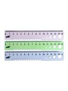 Линейка пластиковая Calligrata, 15 см, для первоклассника, МИКС - Фото 2