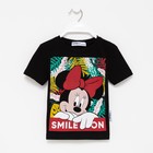 Футболка детская "Minnie" Минни Маус, рост 110-116, черный - фото 24548099