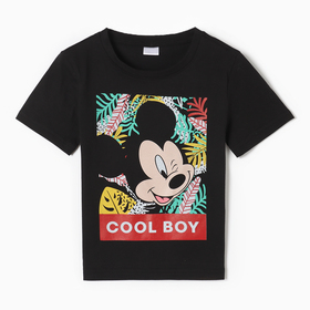 Футболка детская "Cool boy" Микки Мауc, рост 98-104, черный 6485894