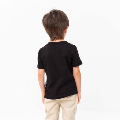 Футболка детская Человек-Паук, рост 86-92 см, чёрная