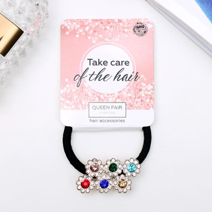 Резинка для волос "Аманда" маленькие ромашки - Фото 1