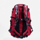 Рюкзак туристический, 65 л, отдел на молнии, 3 наружных кармана, цвет чёрный/бордовый - Фото 2