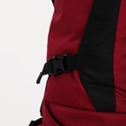 Рюкзак туристический, 65 л, отдел на молнии, 3 наружных кармана, цвет чёрный/бордовый - Фото 6