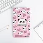 Канцелярский набор «Пандастик»: ластики 2 шт, блокнот, карандаши - фото 47255329