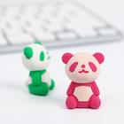 Канцелярский набор «Пандастик»: ластики 2 шт, блокнот, карандаши - фото 47255336