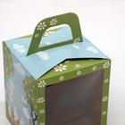 Коробка подарочная пасхальная с окном «Пасхальные кролики», 15×15×18 см - Фото 4