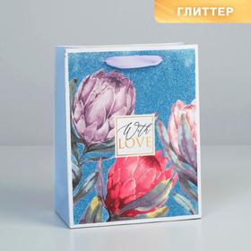 Пакет подарочный ламинированный вертикальный, упаковка, With love, MS 18 х 23 х 10 см 5285468