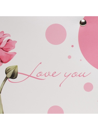 Пакет влагостойкий для цветов Love you, 24×12×12 см
