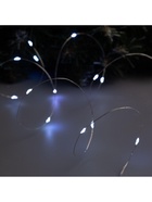 Гирлянда «Нить» 2 м роса, IP20, серебристая нить, 20 LED, батарейки CR2032×2 (в комплекте), свечение белое - Фото 6