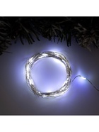 Гирлянда «Нить» 5 м роса, IP20, серебристая нить, 50 LED, 2 режима, батарейки AAх3 (не в комплекте), свечение белое 5198305 - фото 319929854